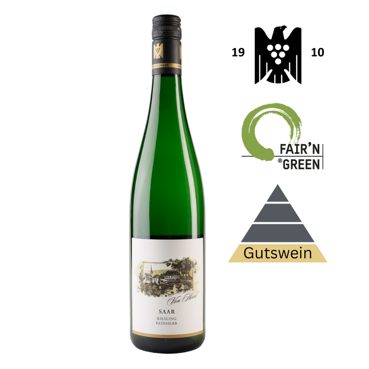 VDP Gutswein - von Hövel Riesling Saar feinherb 2023 Solo Ardósia Azul, Quartzito Marrom Difuso (Blue Slate)